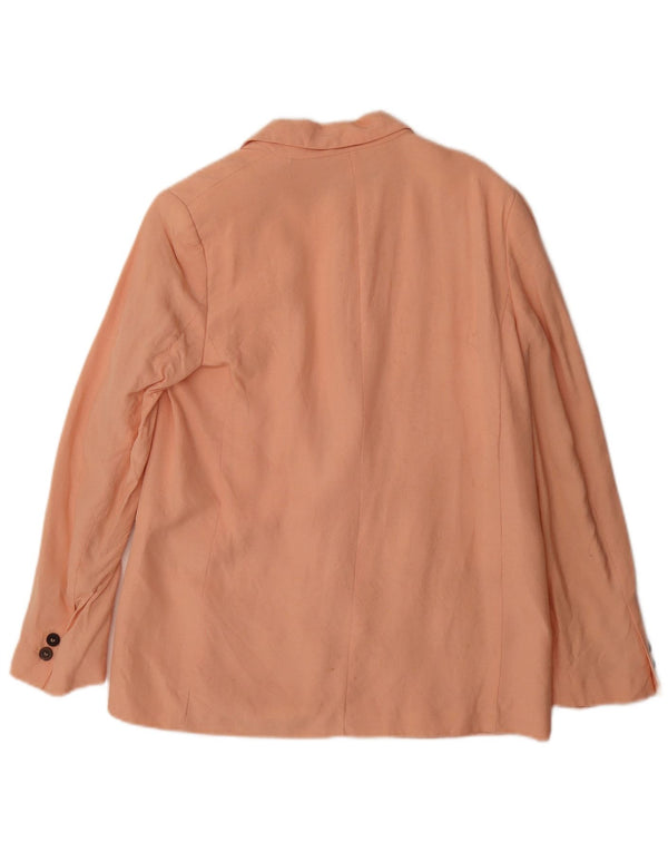 Jachetă Blazer pentru femei Zara cu 1 nasture UK 14 Medium Pink Viscose