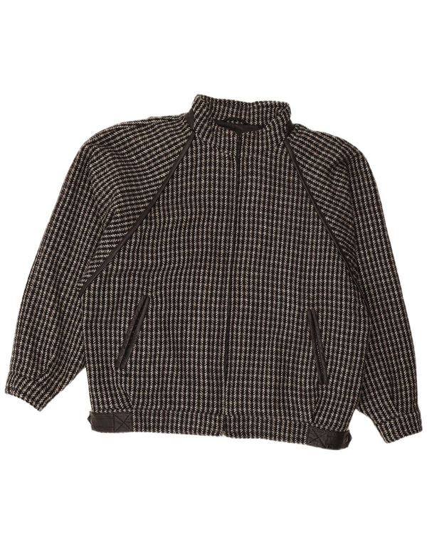 Bomber pentru bărbați VINTAGE UK 44 2XL Black Check