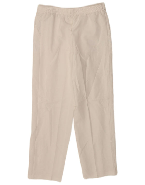 Pantaloni casual drepti pentru femei Marks & Spencer UK 12 Medium W30 L27 Alb