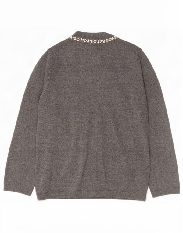 Pulover cardigan pentru femei Zara UK 14 mare gri