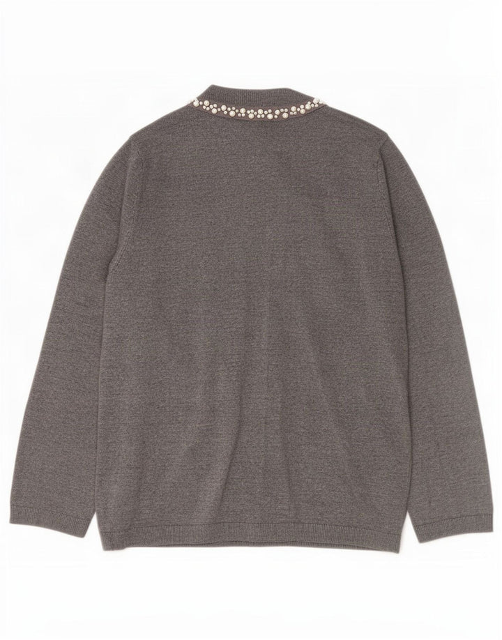 Pulover cardigan pentru femei Zara UK 14 mare gri