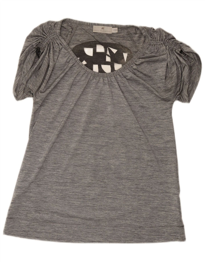 Top cu tunică grafică Stella McCartney pentru femei Adidas EU 36 Poliester mic gri