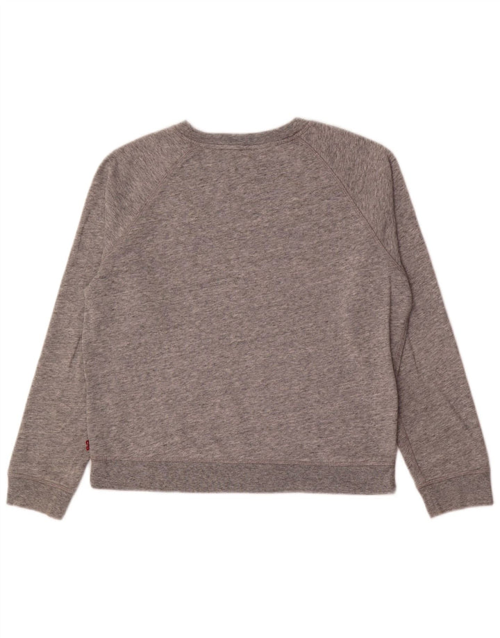 Pulover cu grafic pentru femei Levi's UK 14 Medium Gri Pete