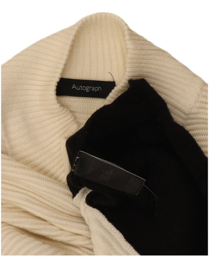 Pulover cu gât țestoasă pentru femei Marks & Spencer UK 12 Medium Off White