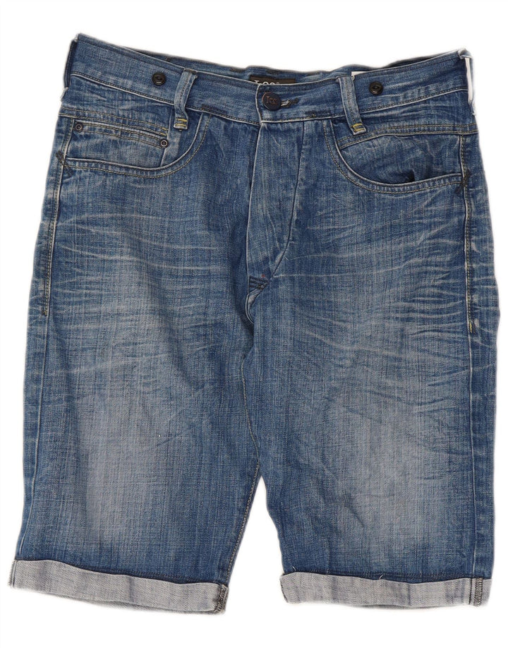 Pantaloni scurți de denim verde Cinch pentru bărbați Lee W29 Bumbac albastru mic