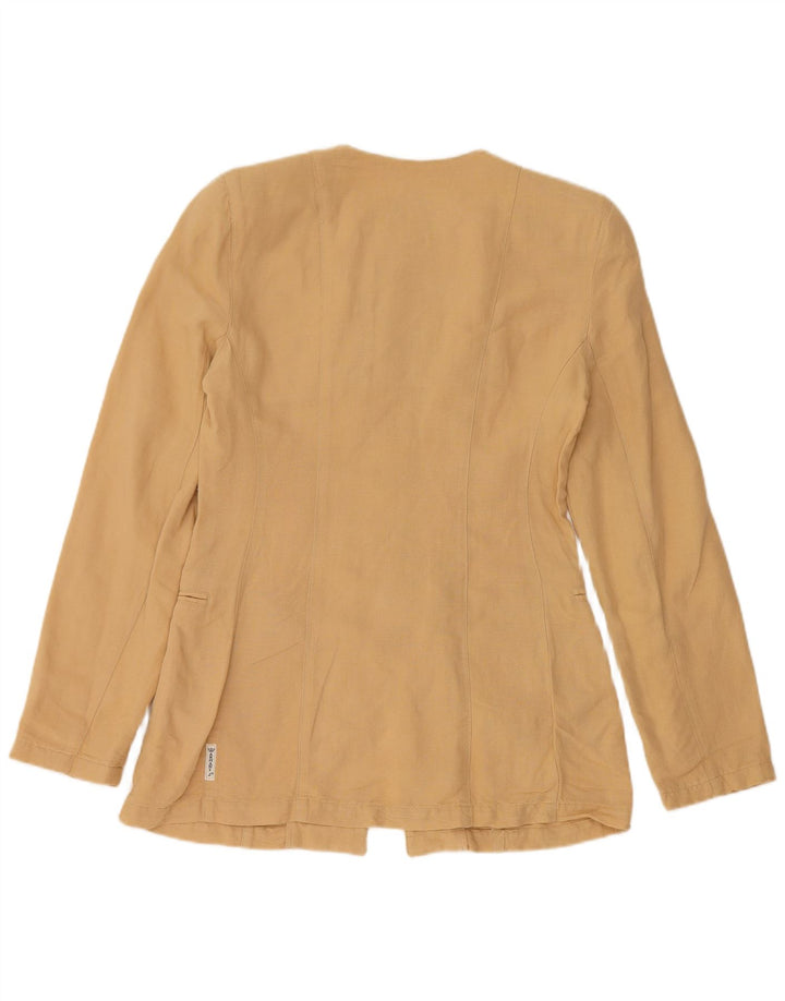 ARMANI JEANS Jachetă Blazer Femei IT 40 Mic Bej Viscoză