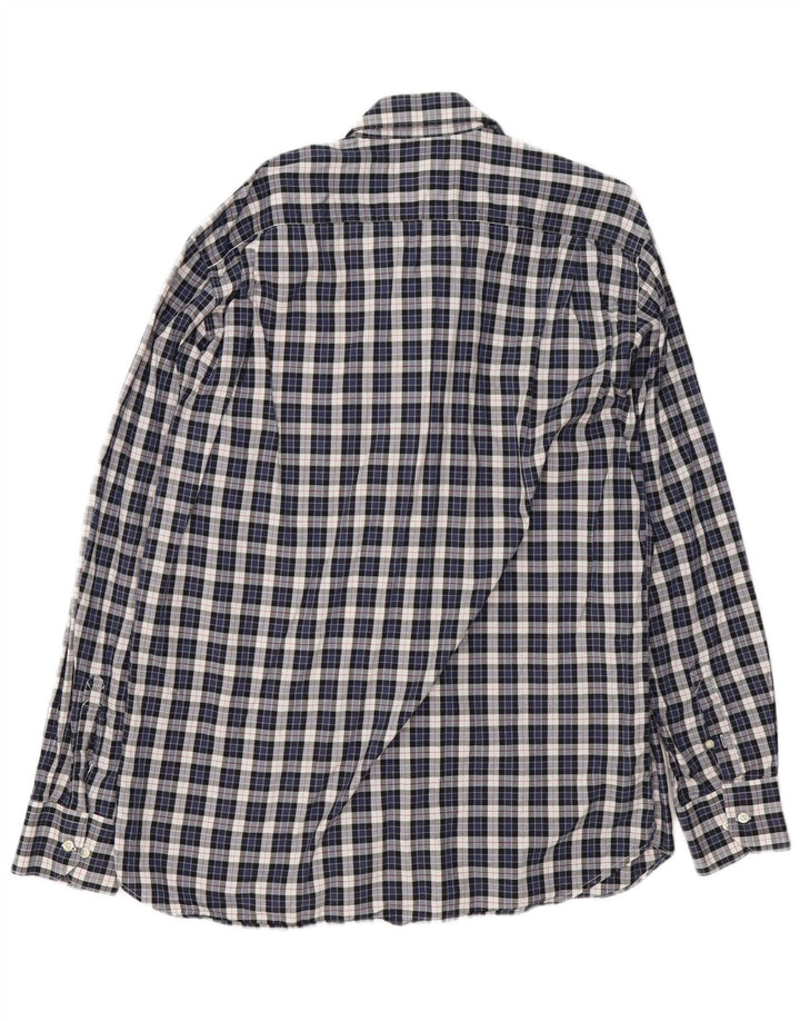 Cămașă de flanel pentru bărbați Barbour XL, bumbac cu carouri bleumarin