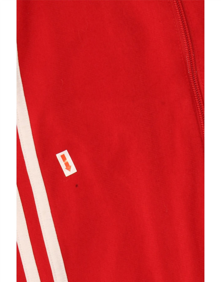Jachetă de trening pentru bărbați ADIDAS UK 40/42 Poliester color bloc roșu mediu