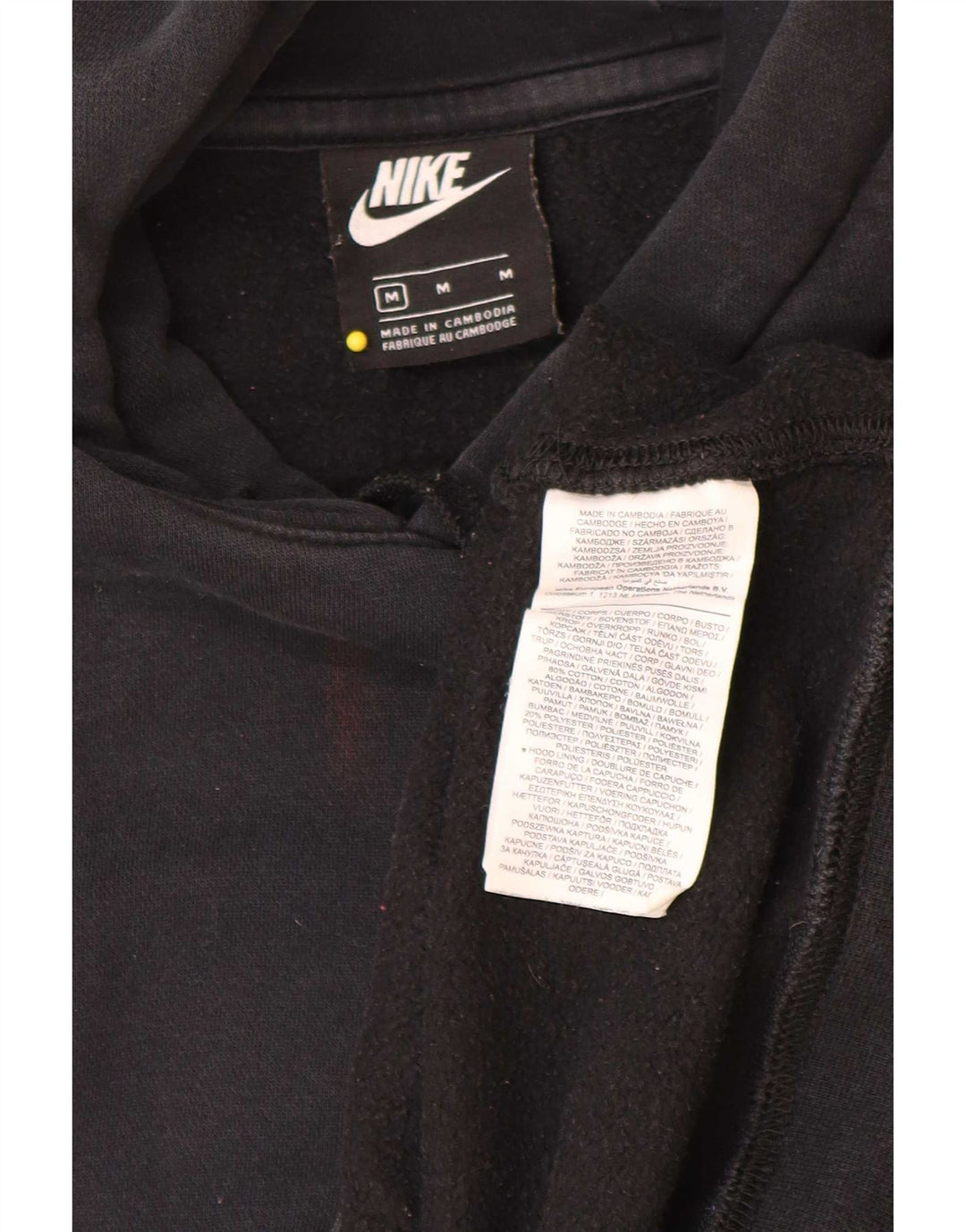 Pulover Nike pentru bărbați, bumbac mediu negru