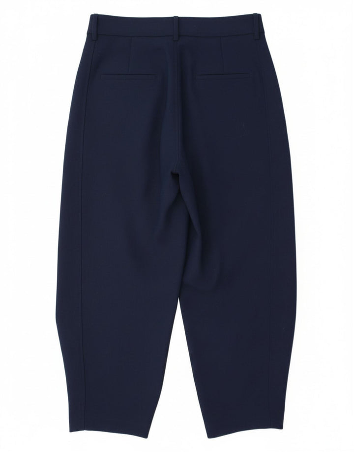 Pantaloni chino cu fixare pentru femei Zara Mediu L28 L26 Poliester bleumarin