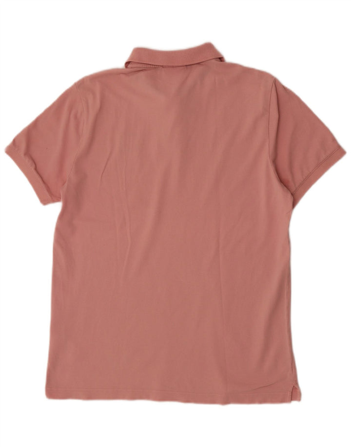 Cămașă polo Calvin Klein pentru bărbați, bumbac roz mediu