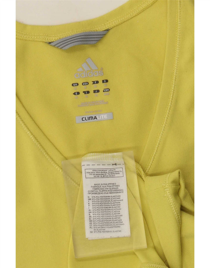 Adidas Climalite Vest Top pentru femei UK 14 Poliester galben mediu