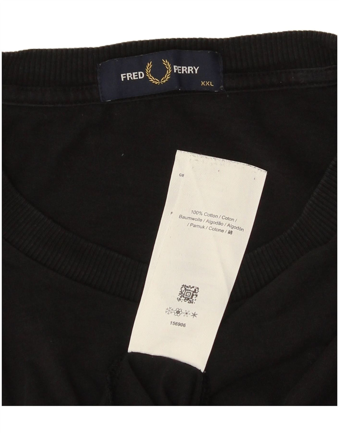 Tricou grafic pentru bărbați FRED PERRY Top 2XL bumbac negru