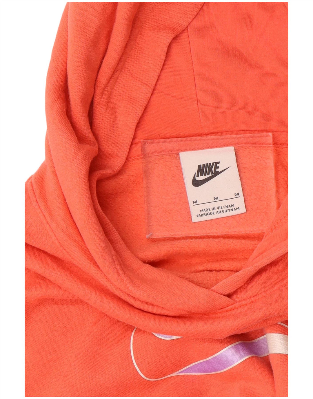 Pulover NIKE pentru femei supradimensionat cu capota cu grafică UK 14 portocaliu mediu