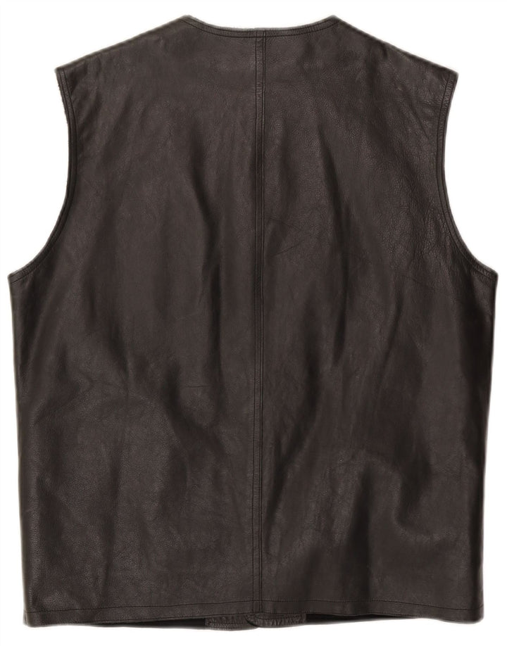 Gilet din piele pentru bărbați Arsenal UK 38 Medium Black