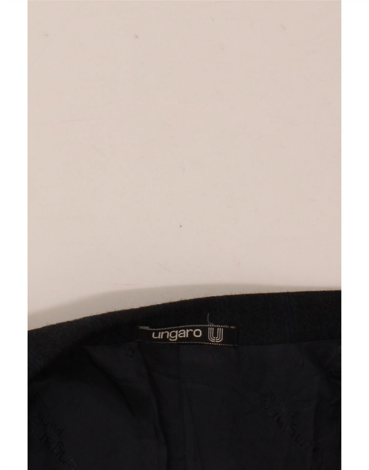 Jachetă blazer pentru bărbați Ungaro, cu două piepturi, UK 38, medie, bleumarin, cu dungi