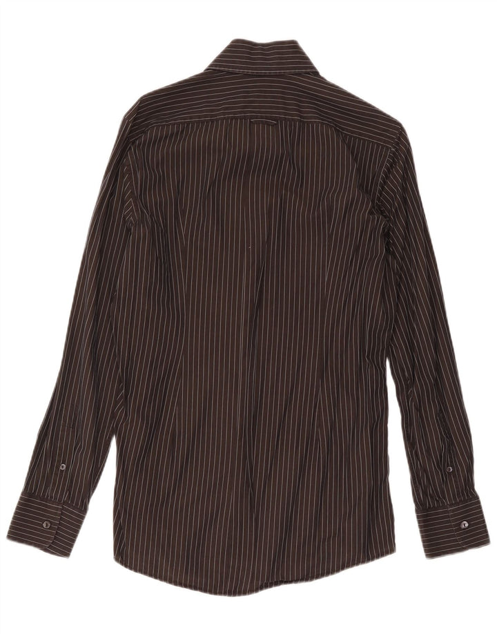 Cămașă pentru bărbați Dolce & Gabbana Mărimea 40 15 1/2 Medium Black Pinstripe