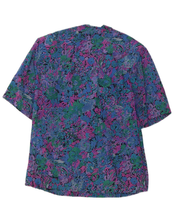 VINTAGE Bluză Femei Top UK 12 Medium Multicolor Floral