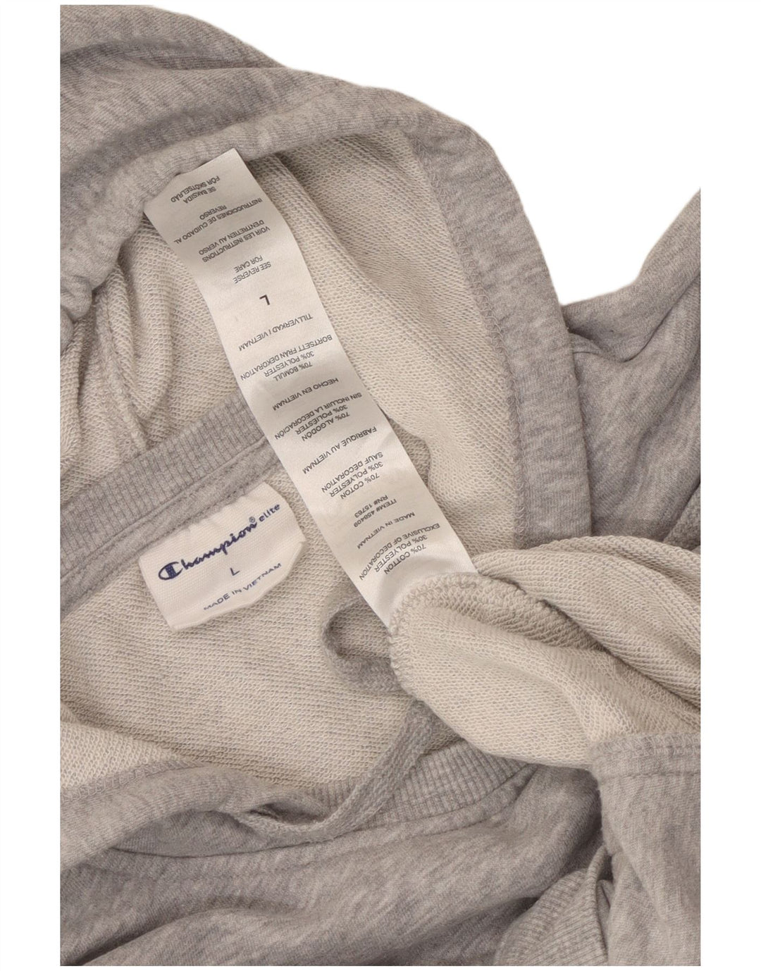 Pulover pentru femei CHAMPION Elite pentru femei UK 16 mare, bumbac cu pete gri
