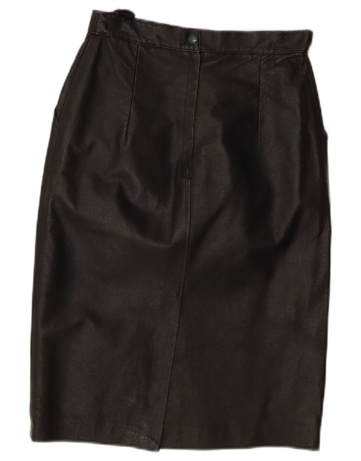Fusta din piele vintage pentru femei W24 XS negru