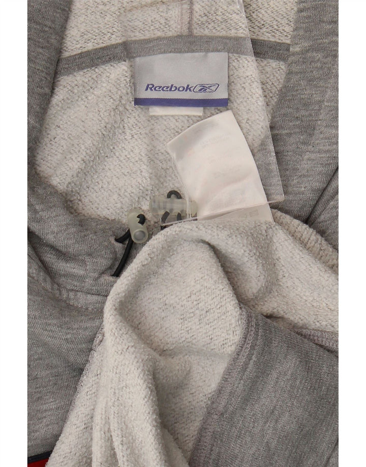 Jumper Reebok pentru bărbați cu glugă grafică XL, poliester cu pături gri