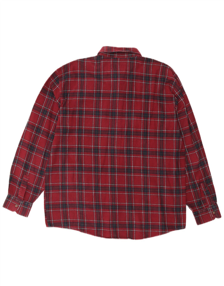 EUROPEAN PROJECT Cămașă de flanel pentru bărbați XL Bumbac cu carouri burgundă