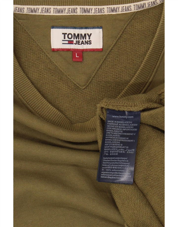 Hanorac pentru bărbați Tommy Hilfiger Pulover mare din bumbac kaki