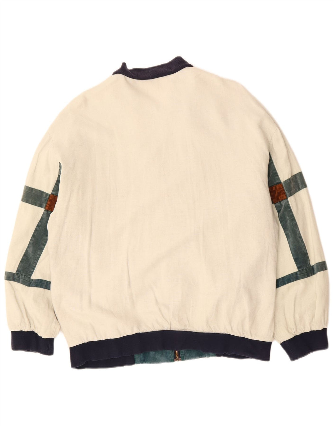 Jachetă Bomber VINTAGE pentru bărbați, cu tăiere lentă, UK 36, mică, alb negru