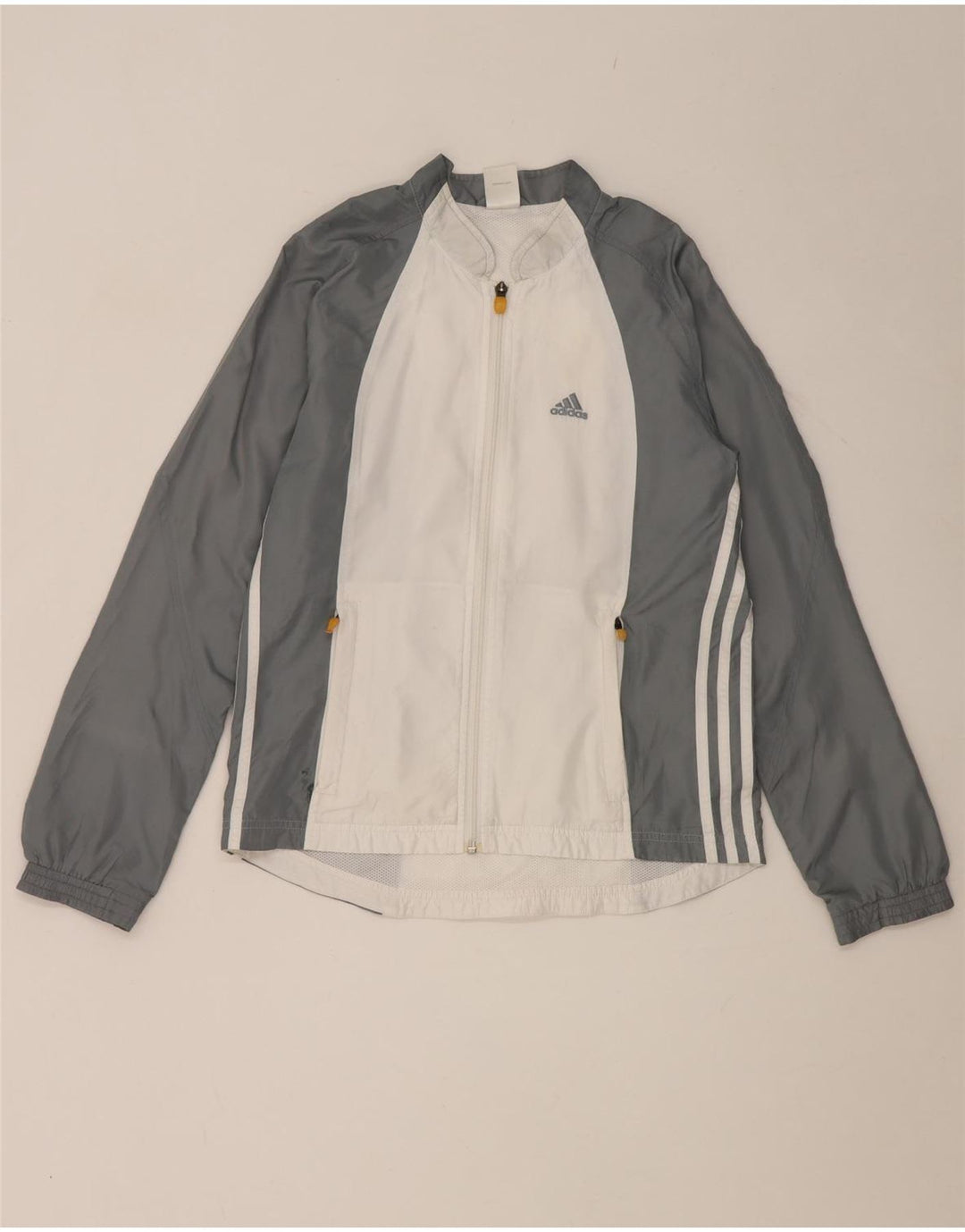 Jachetă de top pentru trening Adidas pentru femei UK 10 Small, gri Colorblock