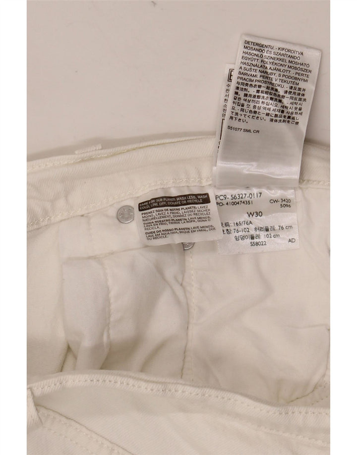 Pantaloni scurți din blugi 501 pentru femei LEVI'S W30 bumbac alb mediu