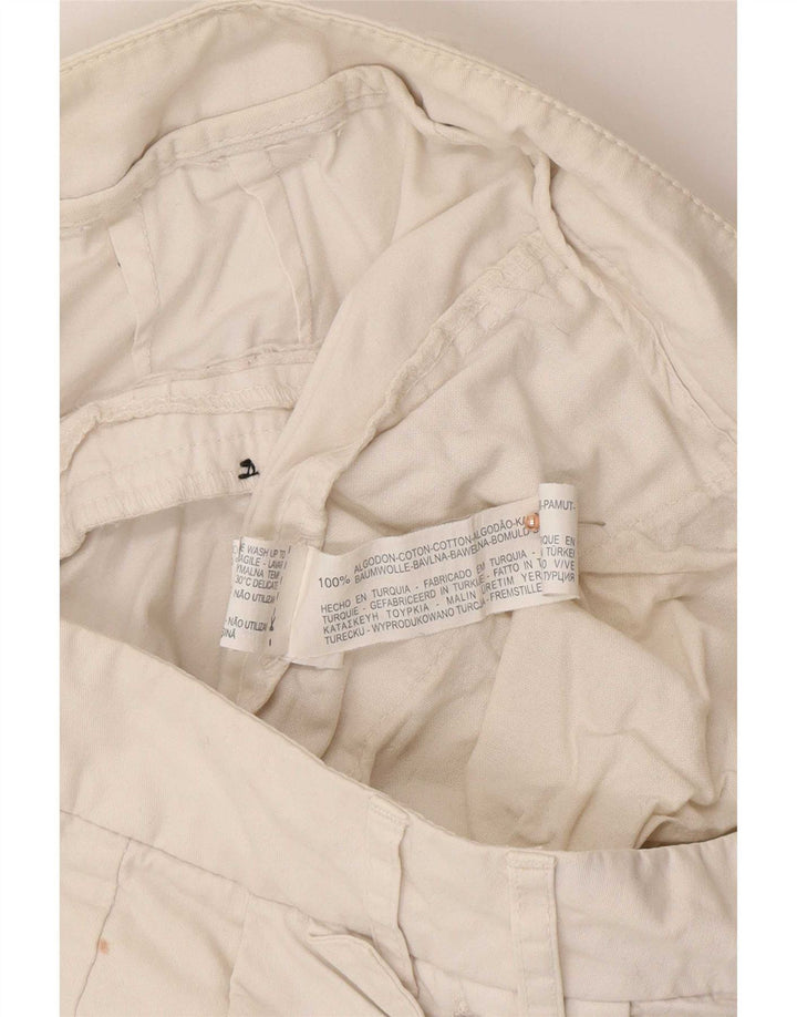 Pantaloni chino slim pentru femei Zara Mediu L32 L30 Bumbac alb