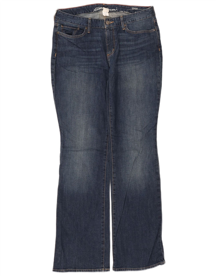 Eddie Bauer Blugi cu bootcut pentru femei US 10 Large W32 L33 Blue Bumbac