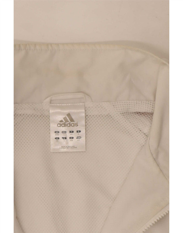 Jachetă de trening pentru bărbați Adidas UK 44/46, mare, alb, poliester color bloc