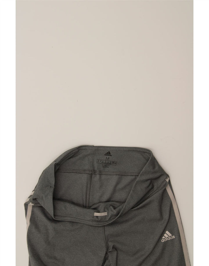 ADIDAS Womens Leggings UK 12/14 Medium  Grey Polyester Vintage Adidas and Second-Hand Adidas from Messina Hembry 