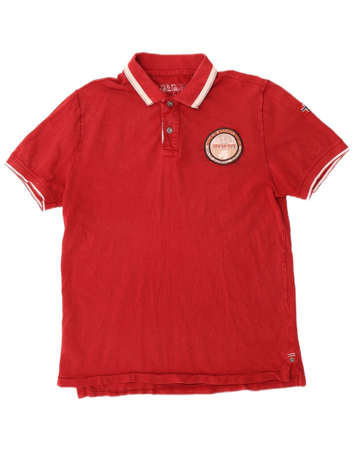 Tricou Polo Geographic Bărbați NAPAPIJRI Roșu Mediu