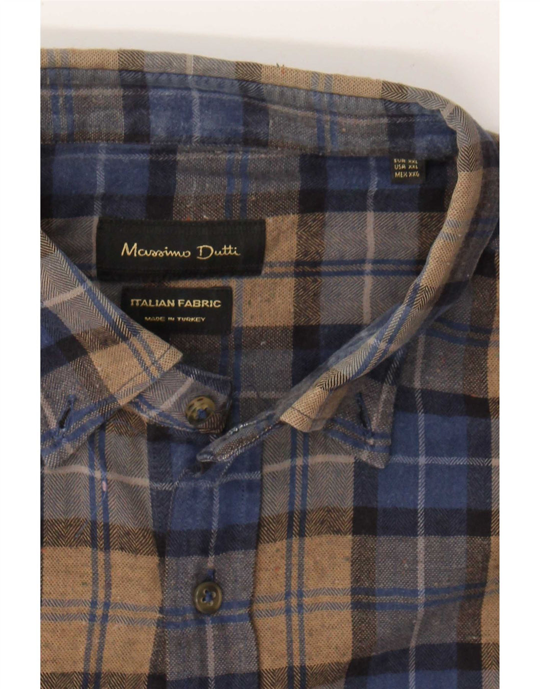 Cămașă de flanel pentru bărbați Massimo Dutti, 2XL, maro, carouri