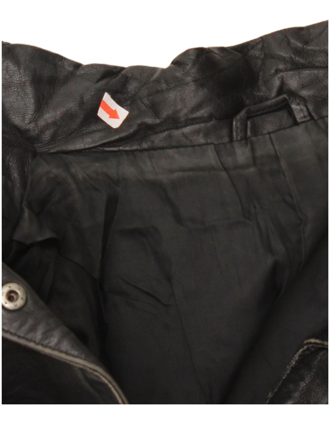 Jachetă de piele supradimensionată pentru femei VINTAGE EU 42, mare, neagră