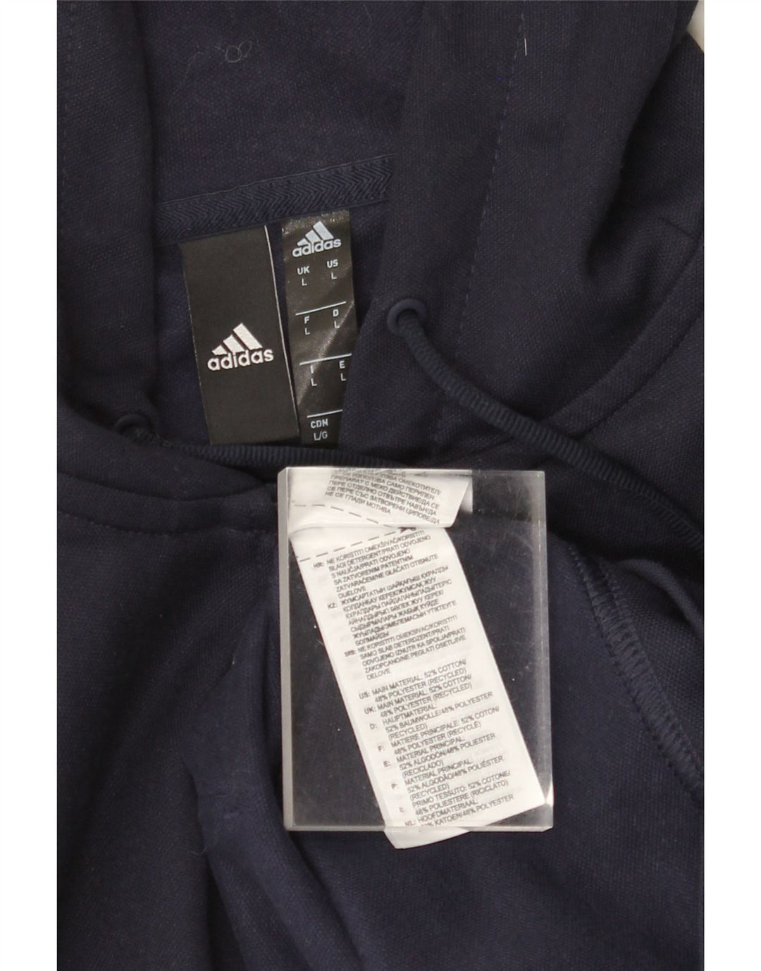 Pulover ADIDAS pentru bărbați, cu fermoar, bumbac mare, albastru