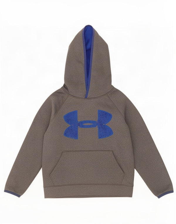 Pulover pentru băieți Cold Gear Graphic Hoodie Under Armour 7-8 ani mic gri