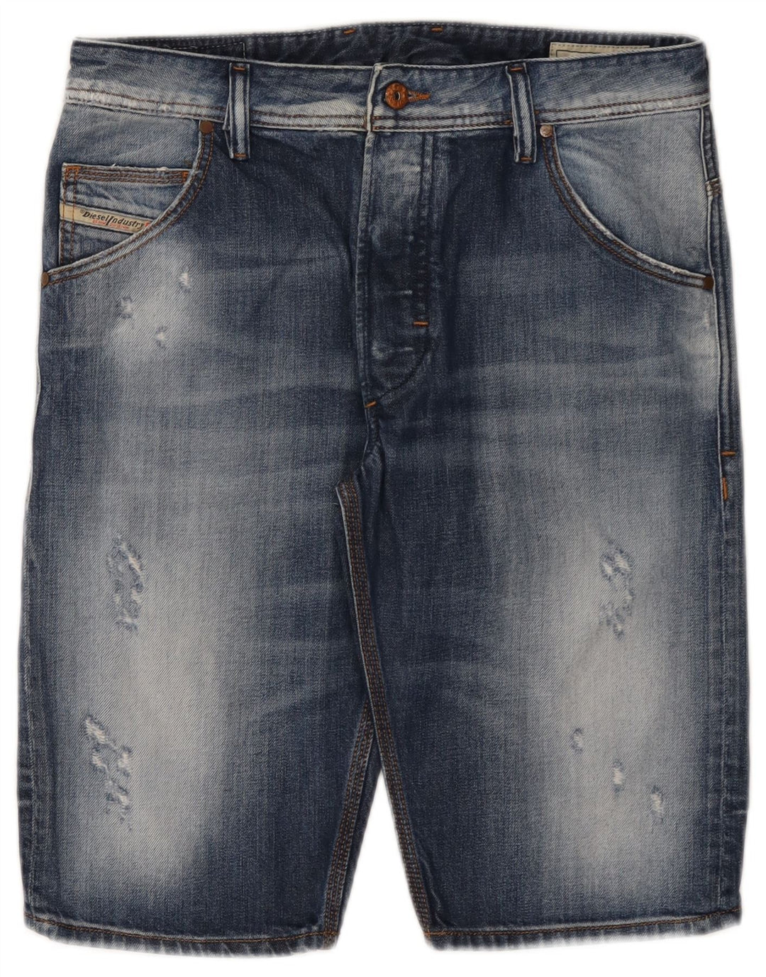 Pantaloni scurți din denim învechit pentru bărbați Diesel W29 Bumbac albastru mic