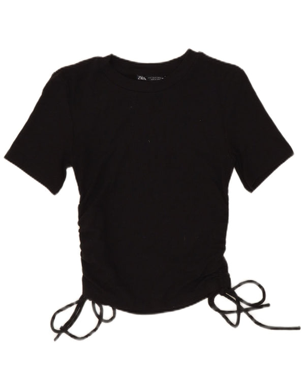 Bluză Crop Top Femei Zara UK 8 Small Negru