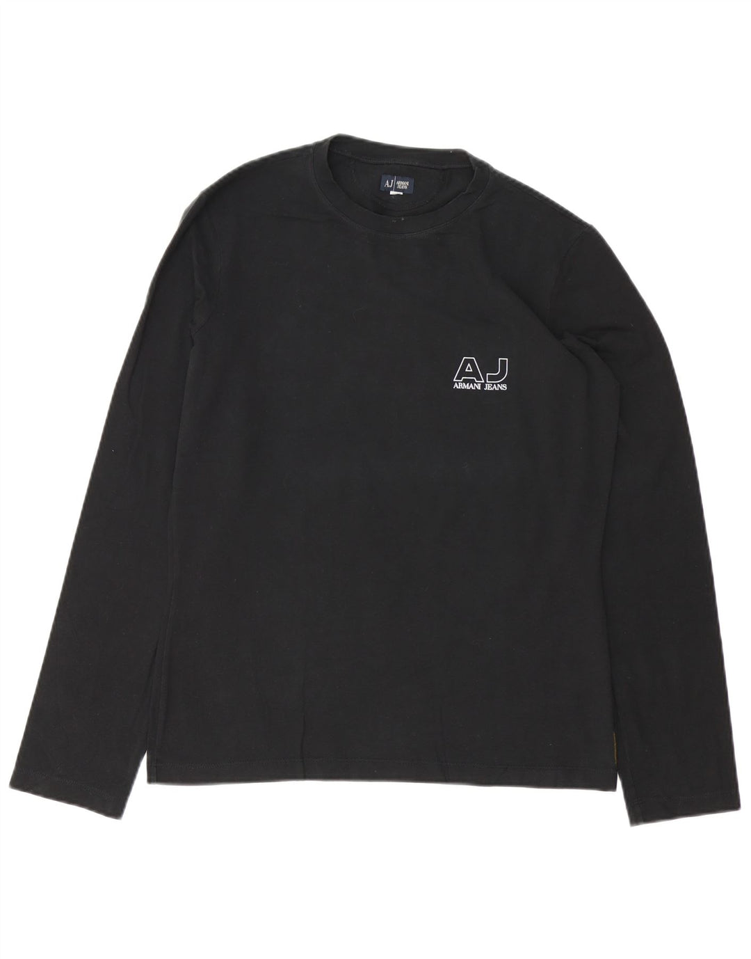 Armani Jeans Top pentru bărbați cu mânecă lungă, bumbac mediu negru