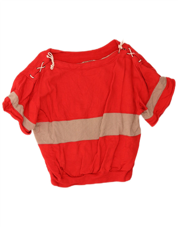 Pulover crop pentru femei L'Uomo UK 16, mare, roșu