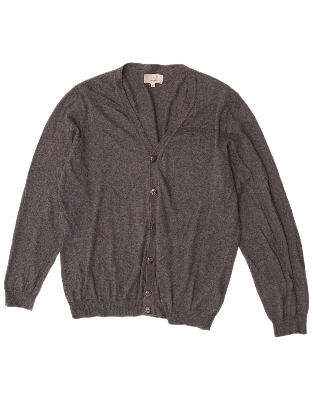 Pulover cardigan pentru bărbați Marks & Spencer, mare, gri, bumbac