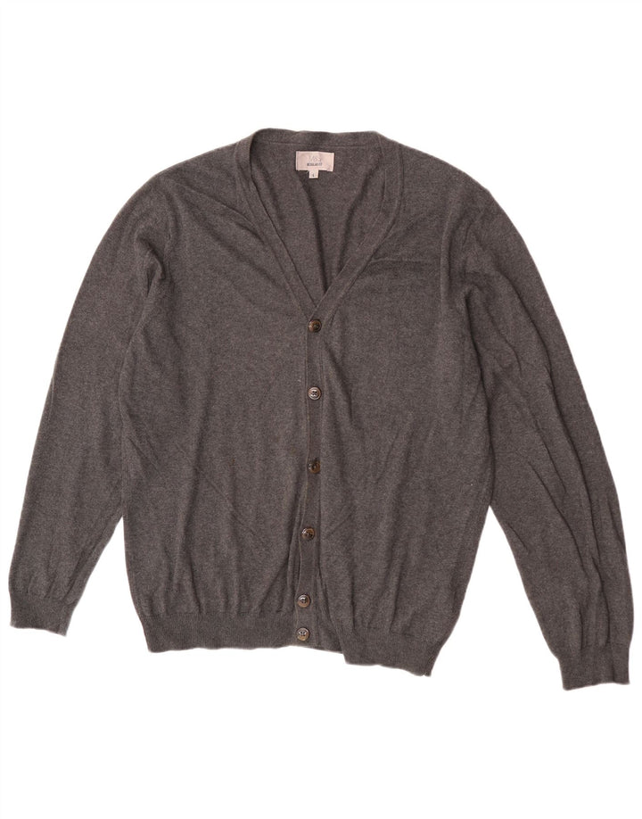 Pulover cardigan pentru bărbați Marks & Spencer, mare, gri, bumbac