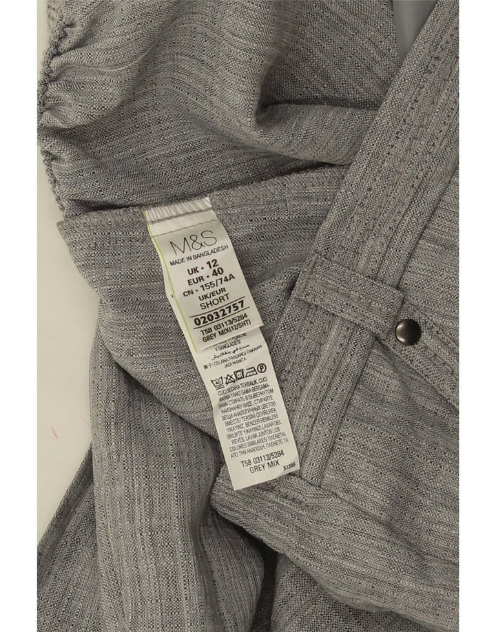 Marks & Spencer Pantaloni scurti casual pentru femei UK 12 Medium W30 L27 Gri