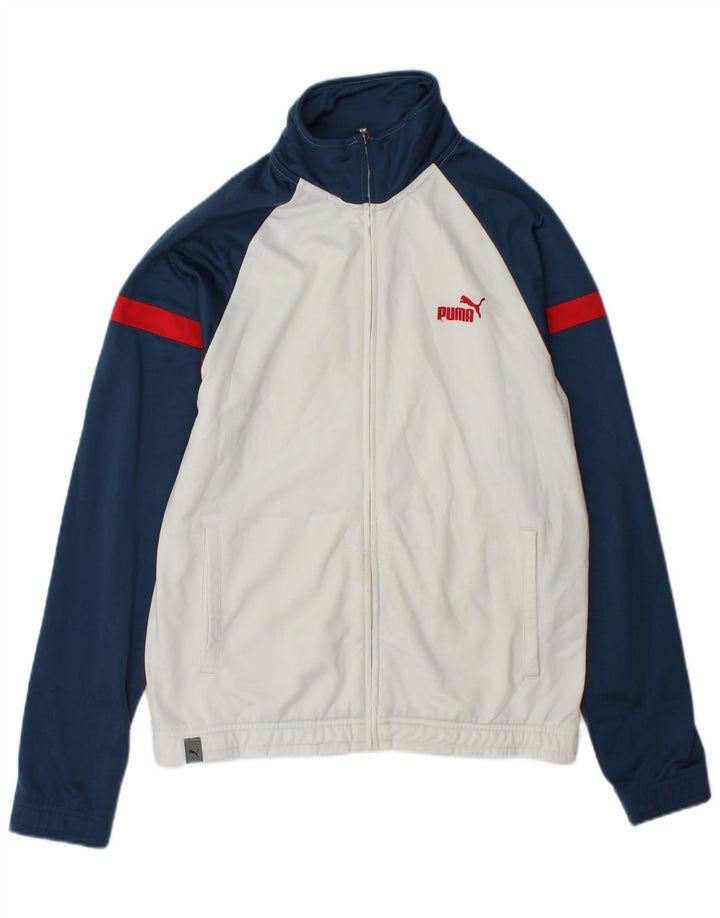 Jachetă de trening pentru bărbați Puma XS, alb, bloc de culoare
