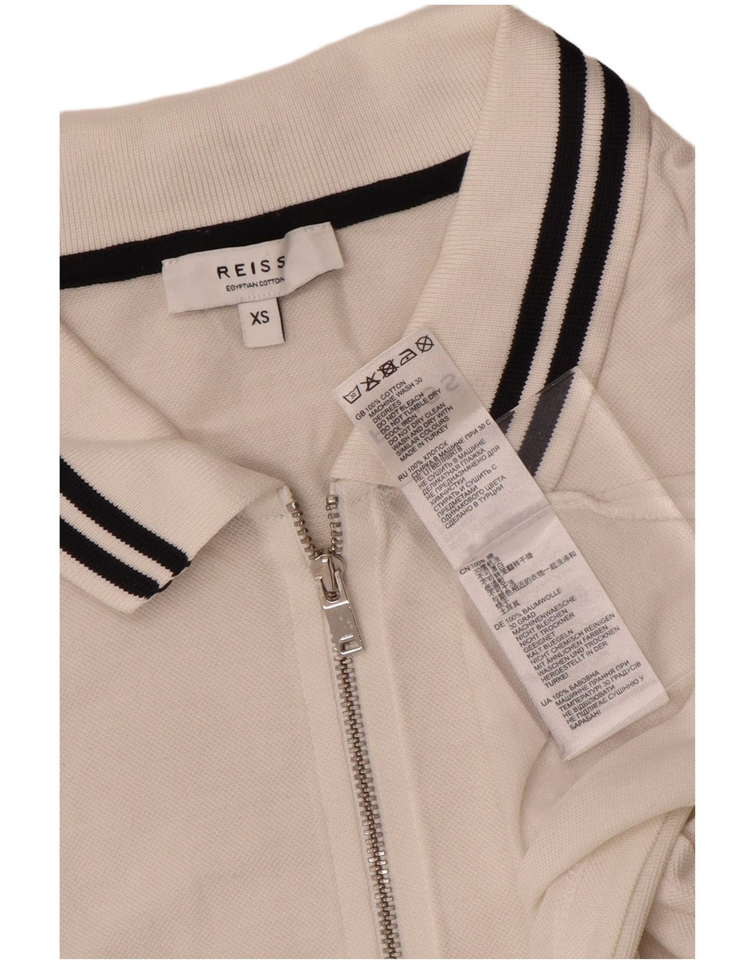 Tricou polo pentru bărbați Reiss XS Bumbac alb