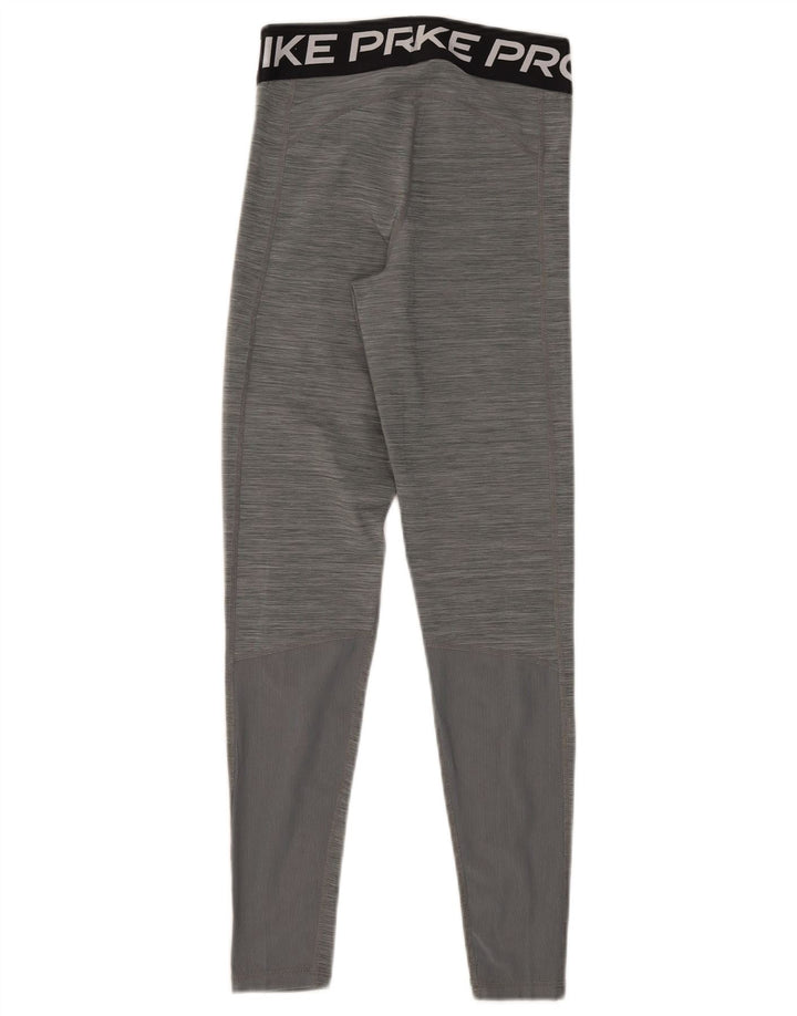 Leggings cu grafice Nike Dri Fit pentru femei UK 8 Small Gri Flecked