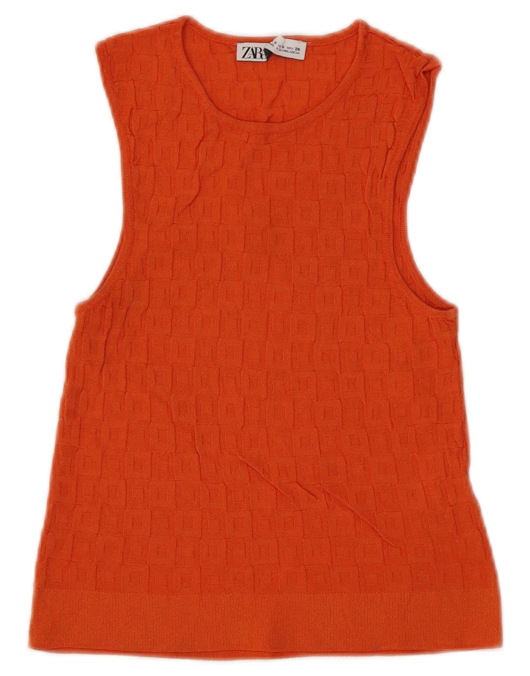Vestă Crop Top pentru femei Zara UK 8 Small Orange Viscose